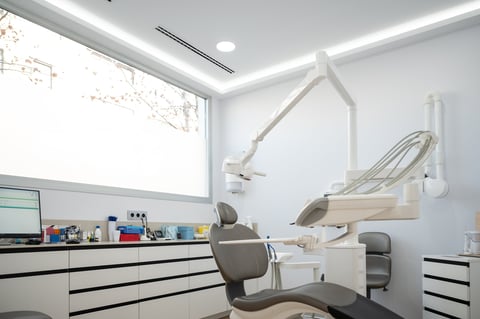Modern dentist office with comfortable equipment